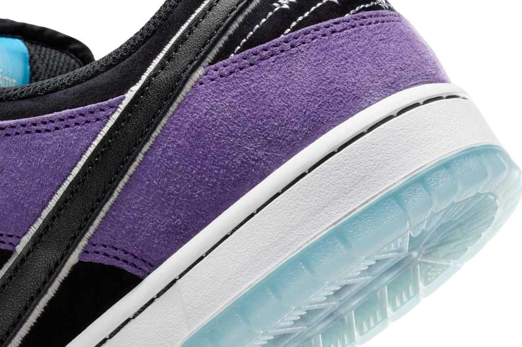 Nike SB Dunk Low Pro x Hayley Wilson Black and Court Purple Roxo