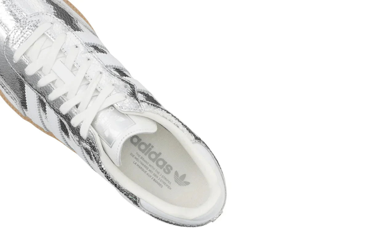 Adidas Samba OG Silver Metallic Cracked Leather Prateado