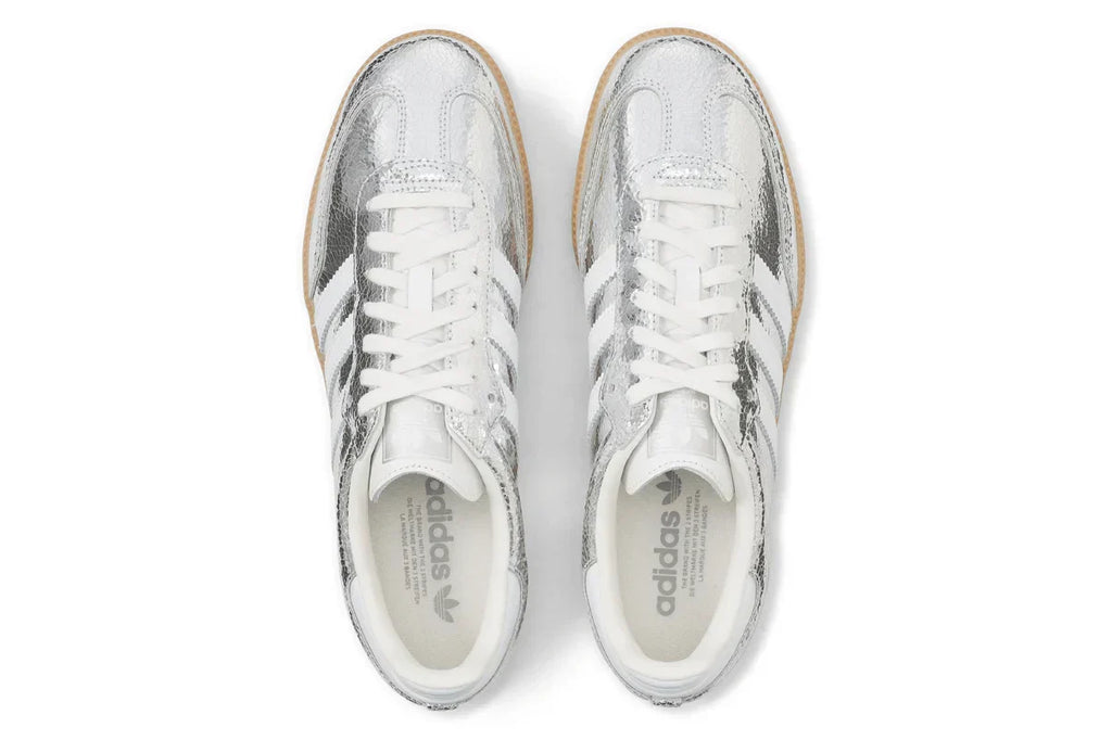 Adidas Samba OG Silver Metallic Cracked Leather Prateado