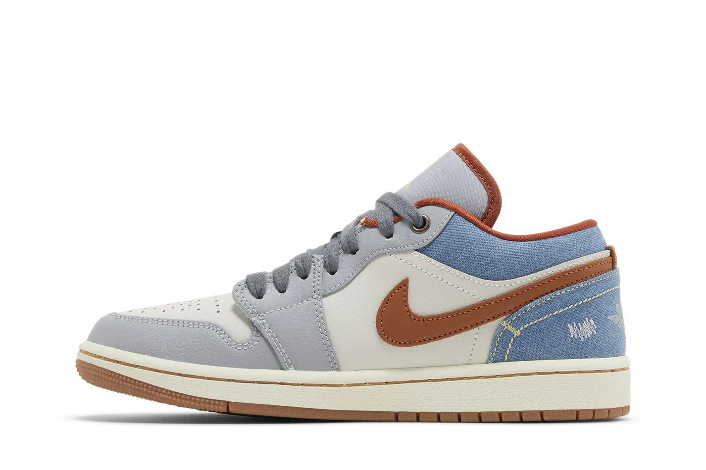 Air Jordan 1 Low Phantom Denim Cinza